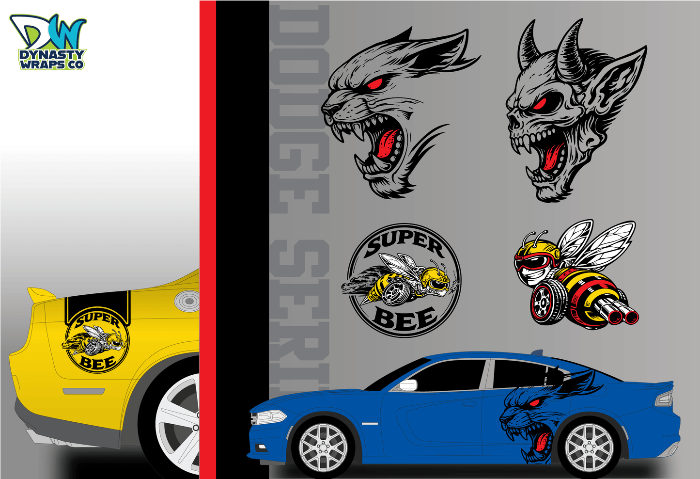 Dynasty Wraps - Dodge Series - Sports Live Decals