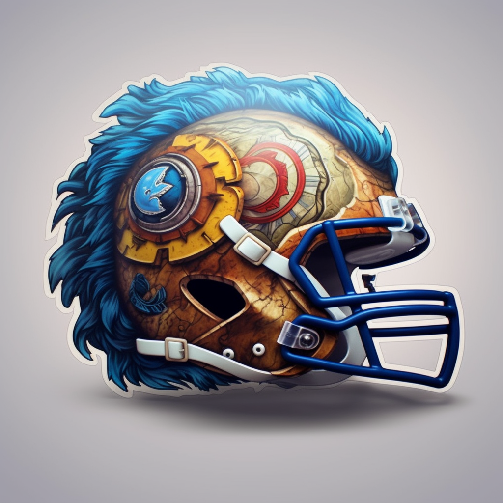 Buffalo Bills inspired stickers of a football helmet