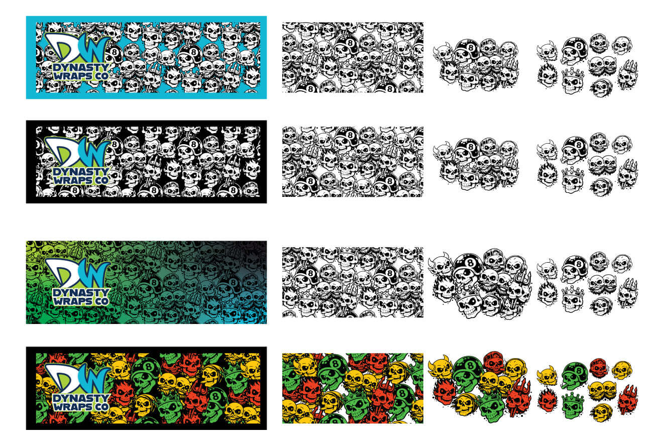 Dynasty Wraps - Skull Riot - Sports Live Decals