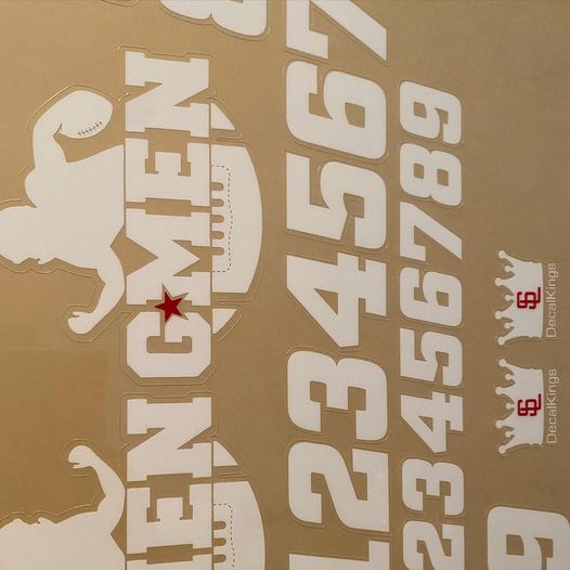 Number and Logo Side Decals combo