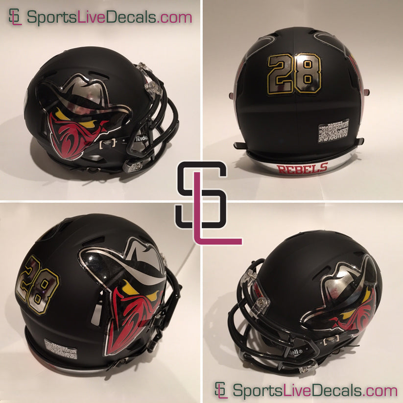 Mini Helmet Decals with Gloss finish