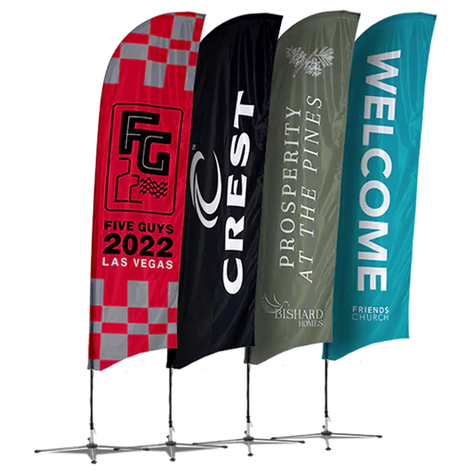 Feather Convex Flag - Sports Live Decals