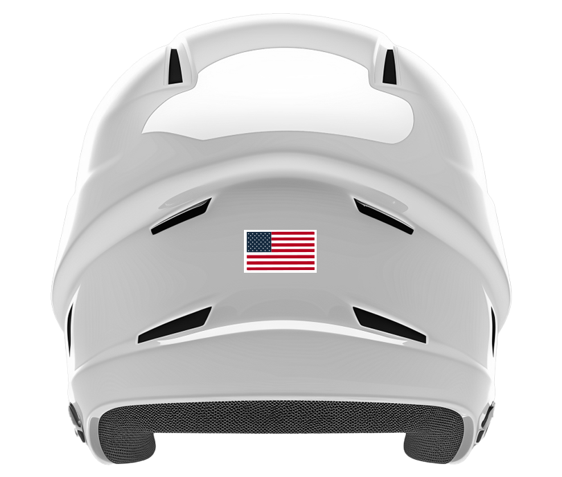 American Flag Helmet Decals - Baseball