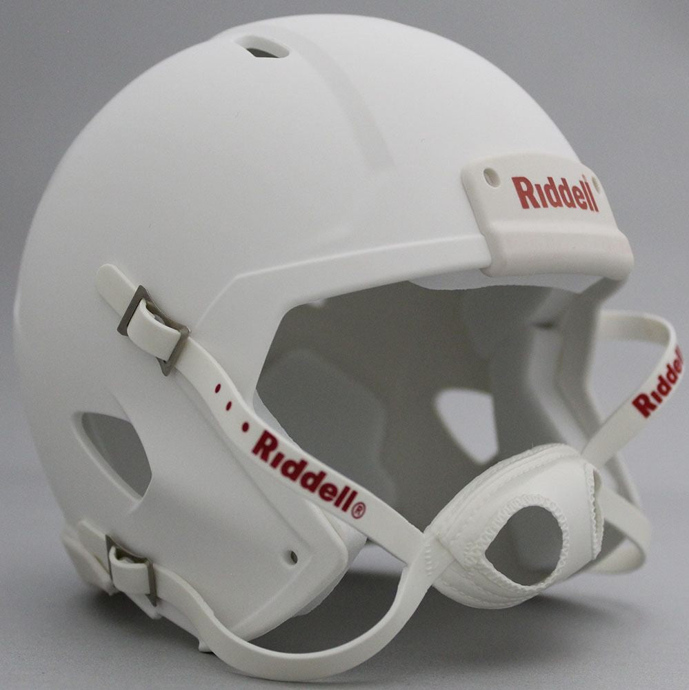 White Riddell Mini Matte Riddell White Helmet – Sports Live Decals